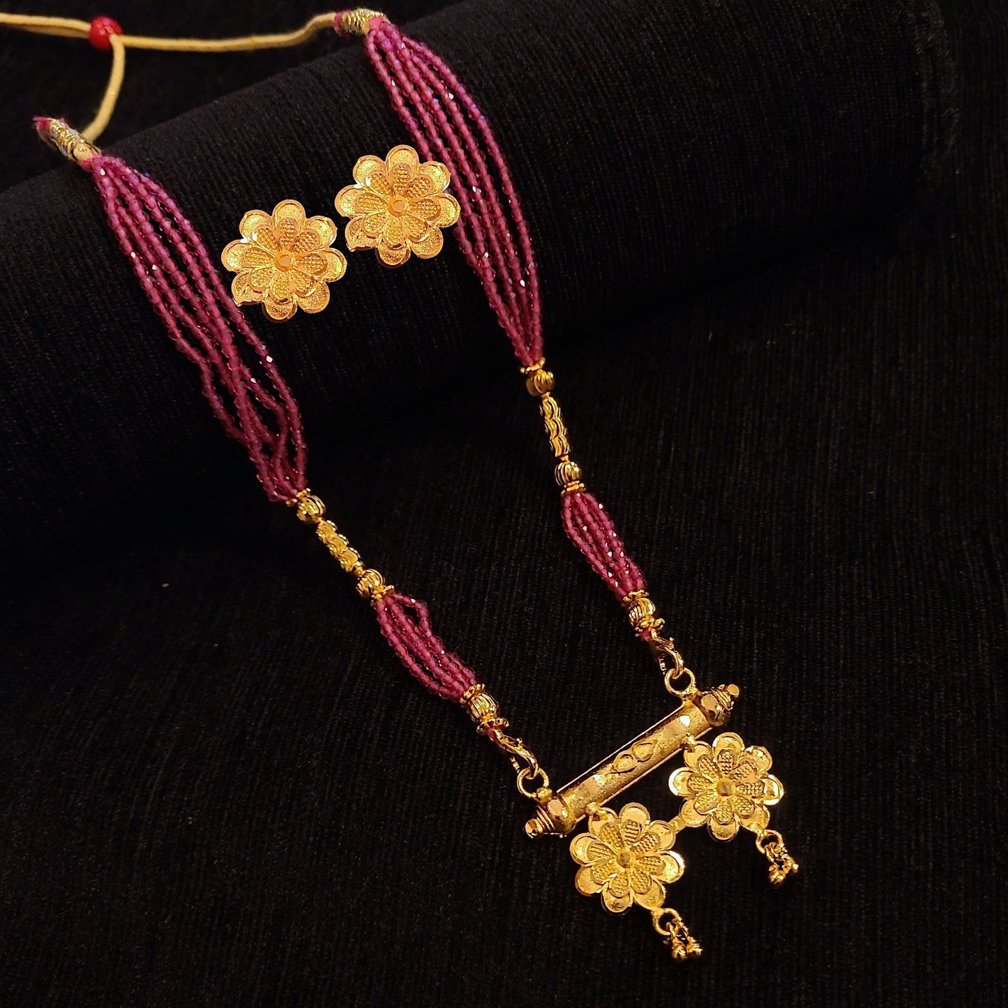 Dual Hanging Flower Locket Set