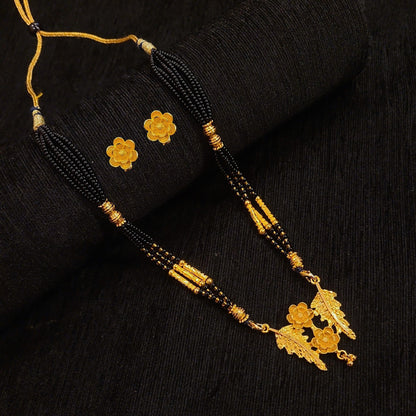 Dual Leaf Flower Locket Set