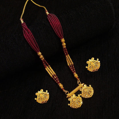 Dual Flower Net  Locket Set