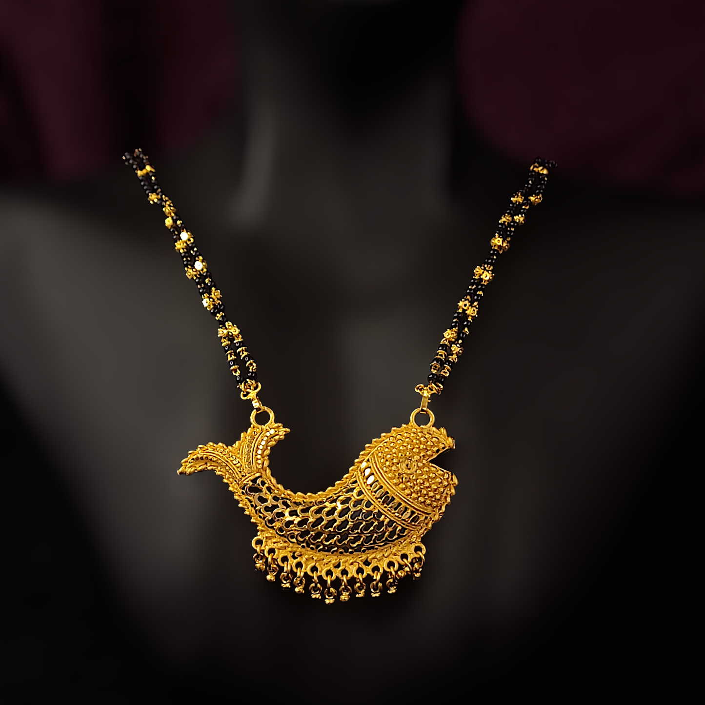 Double Line Fish Mangalsutra