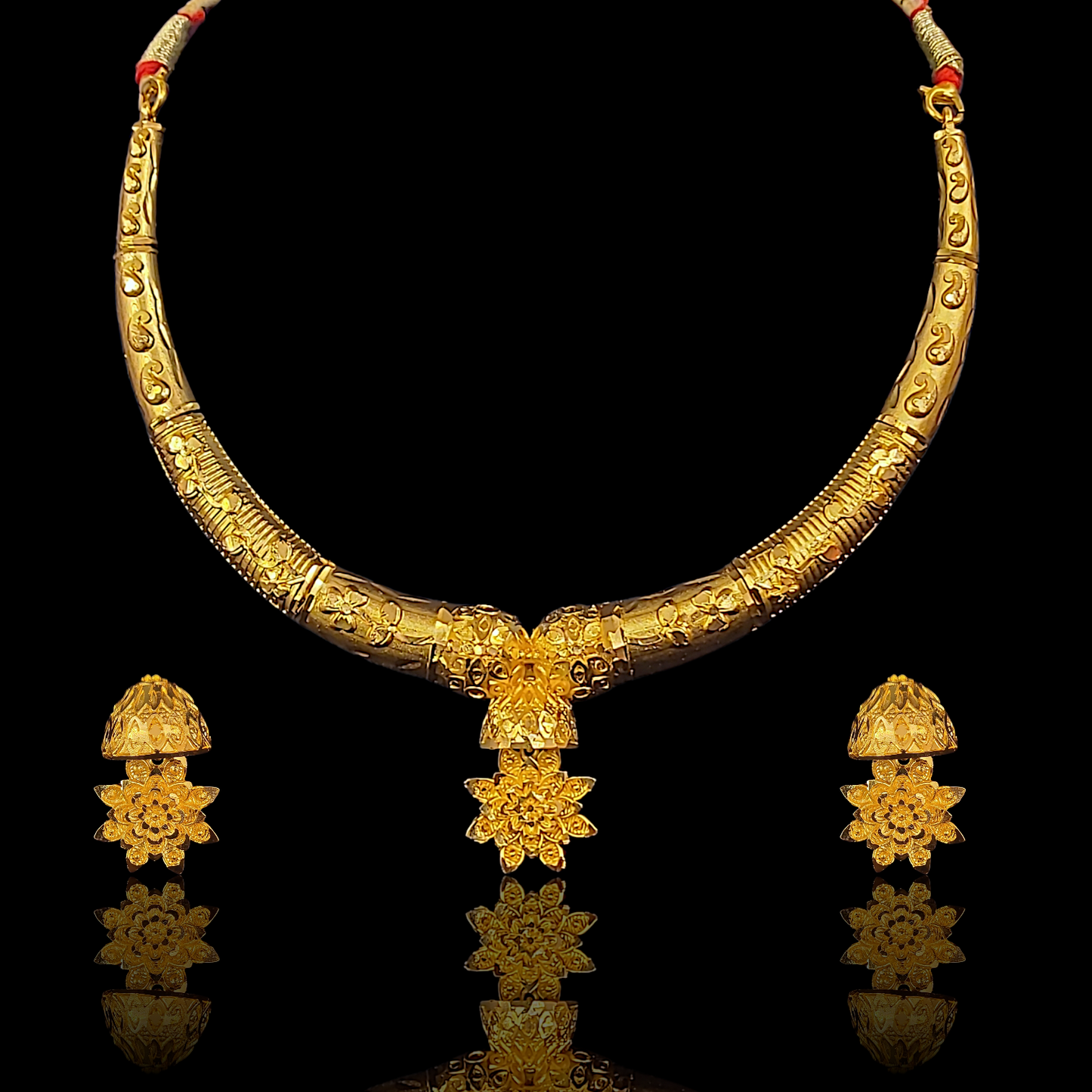 Gulab Hansli Necklace Set