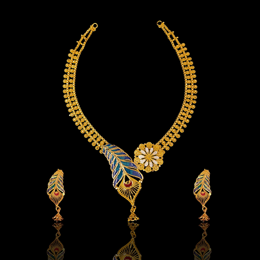 Feather Necklace Set