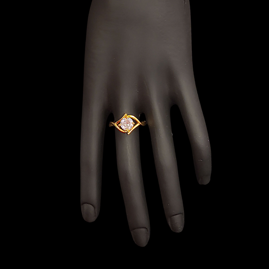 Single Diamond Adjustable Ring