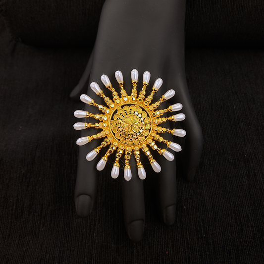 Adjustable Rice Pearl Ring