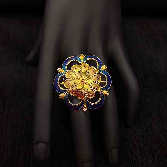 Adjustable Big Flower Ring