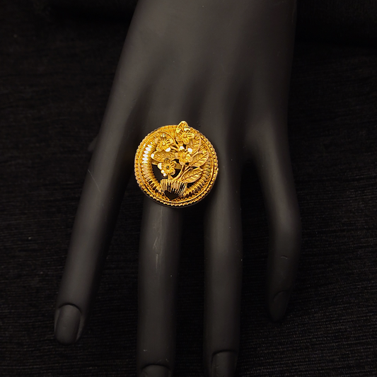 Adjustable 3D Flower Ring