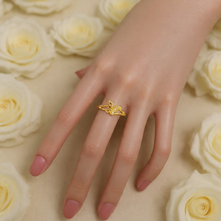 Adjustable Small Butterfly Ring