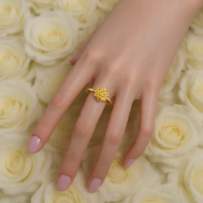 Adjustable Small Flower Ring
