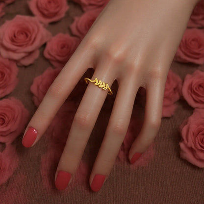 Adjustable Small Leaf Ring
