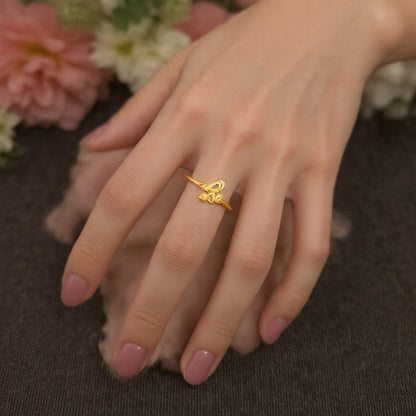 Adjustable Small Infinite Heart Ring