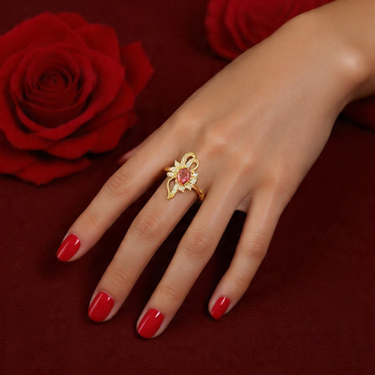 Adjustable Designer Ruby Ring