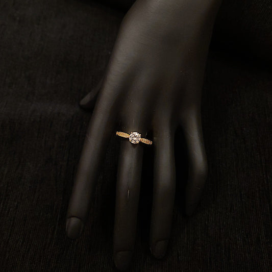 Adjustable Single Stone AD Ring