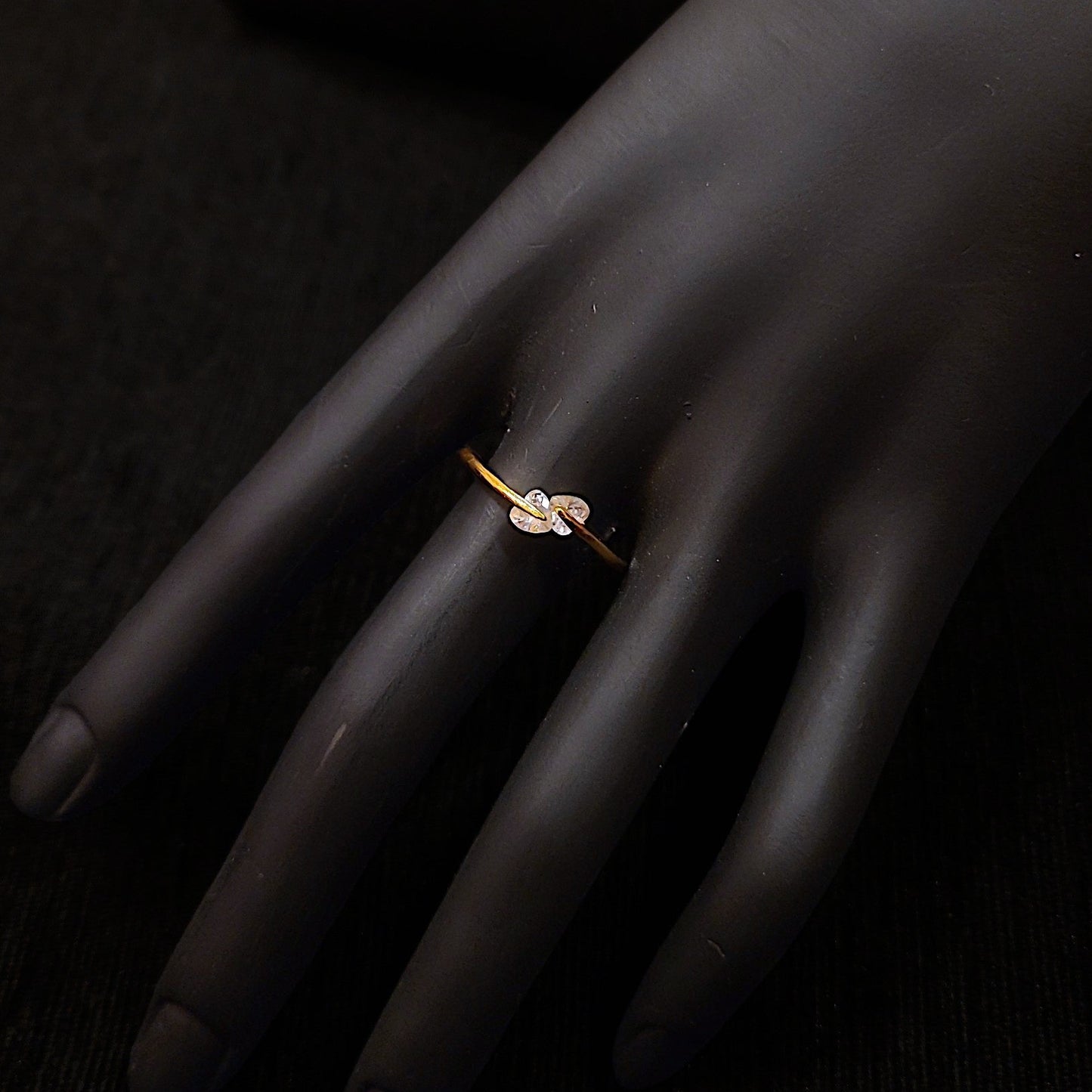 Adjustable Dual Heart AD Ring