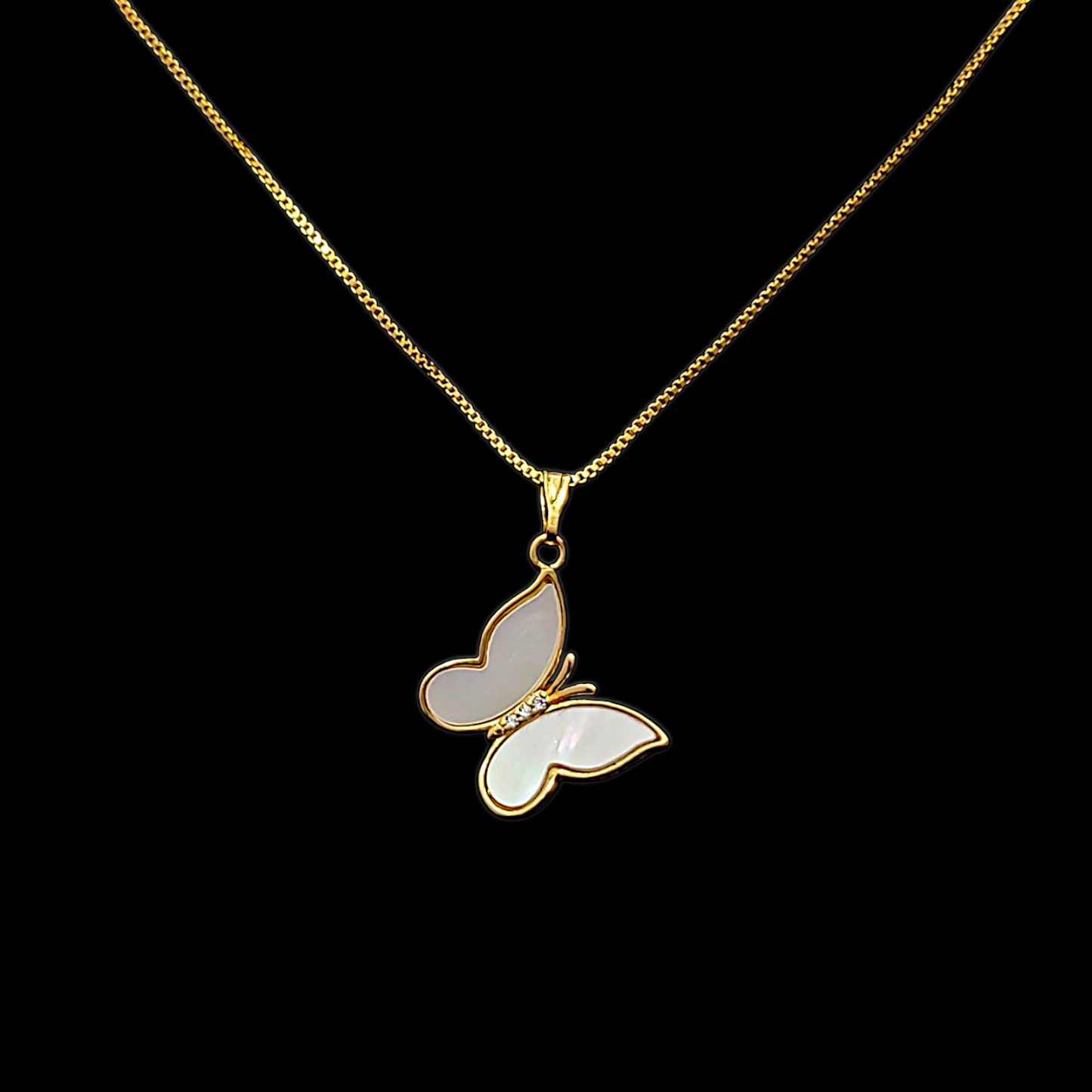 Butterfly Shell Pendent Chain