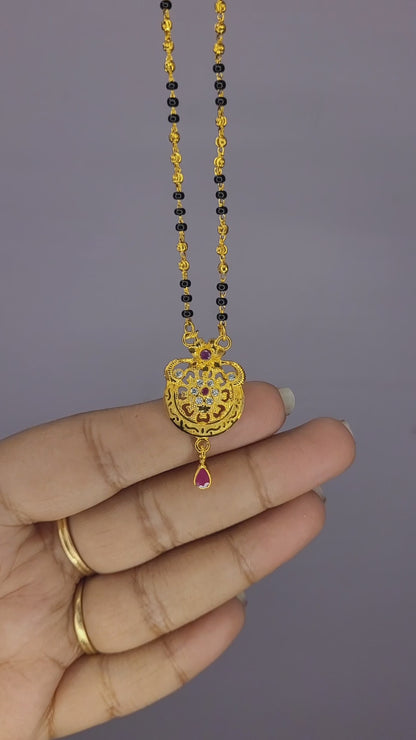 Designer Ruby Drop Mangalsutra