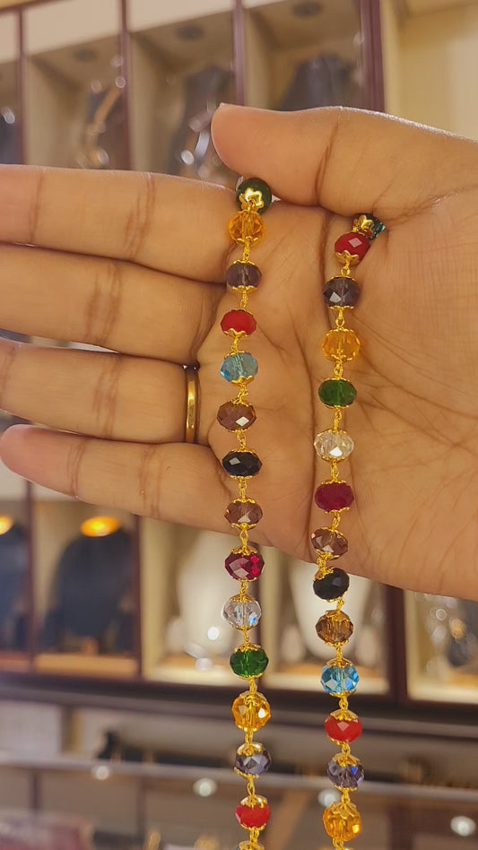 Multi Colored Crystal Chain