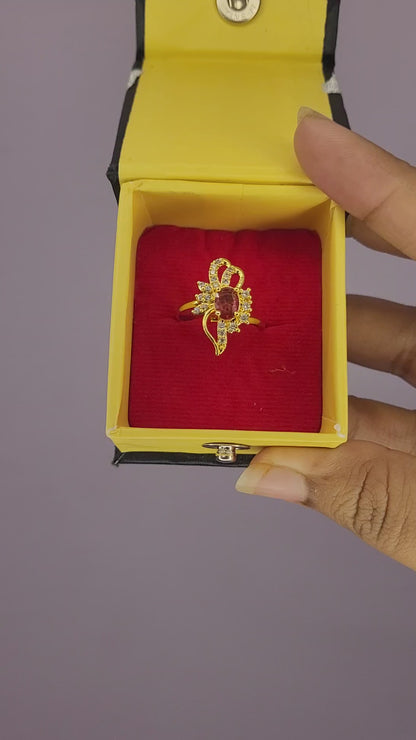 Adjustable Designer Ruby Ring
