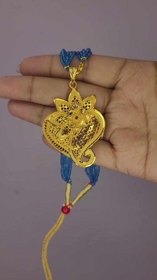 Shankh Flower Locket Tarsel
