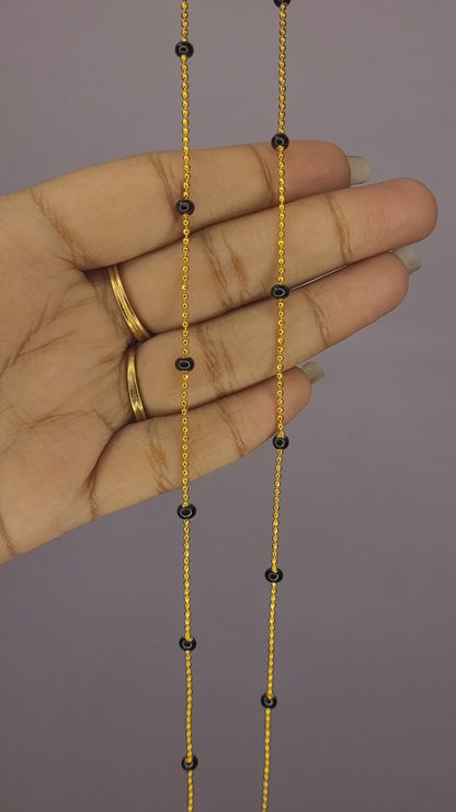 Black Bead Ball Chain