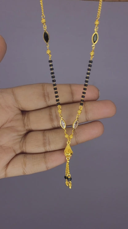 Oval Drop Mangalsutra Chain