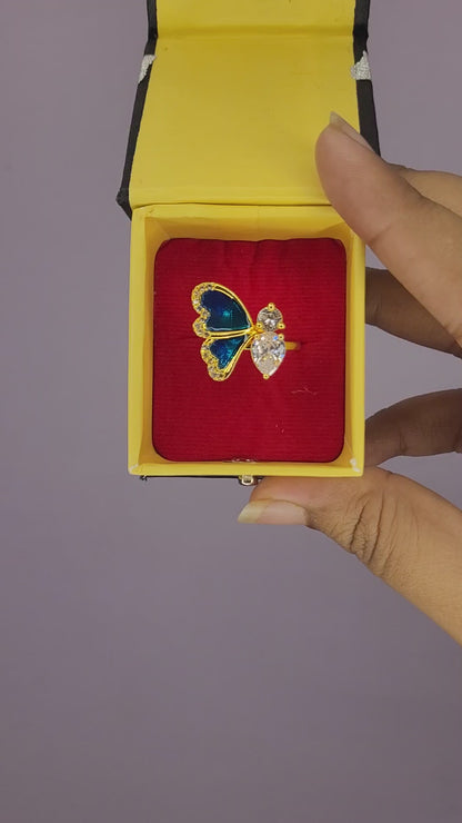 Adjustable Butterfly Ring