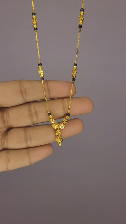 Golden Black Bead Chain