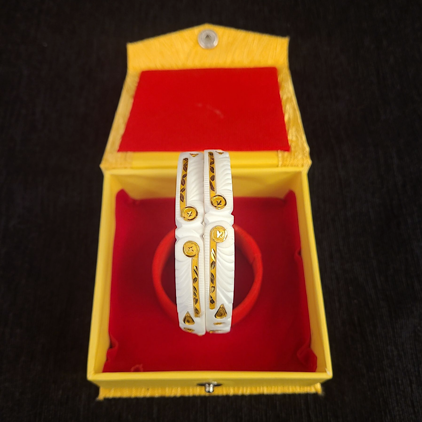 Gold Plated Feather Cut Original Sankha