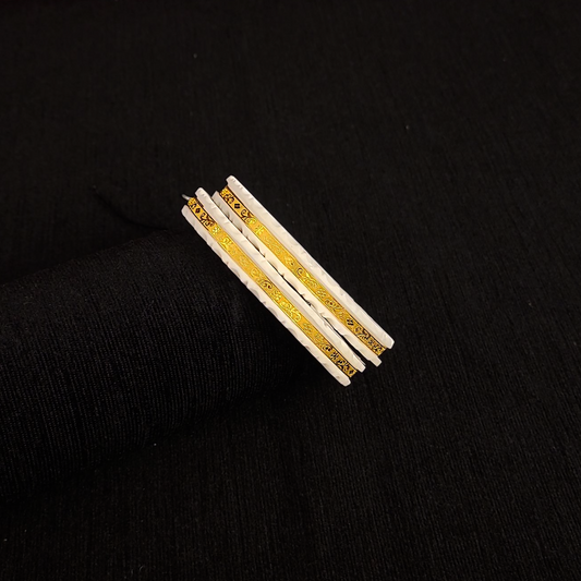 Gold Plated Wide Paat Original Sankha - My Golden Wish