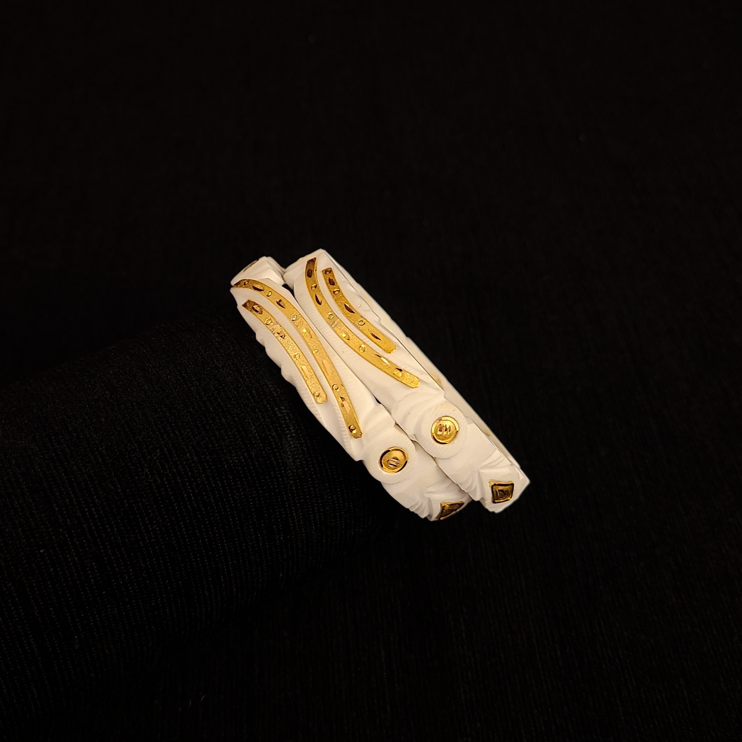 Gold Plated Diamond Cut Original Sankha - My Golden Wish