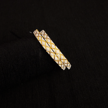 Gold Plated Criss Cross Original Sankha - My Golden Wish