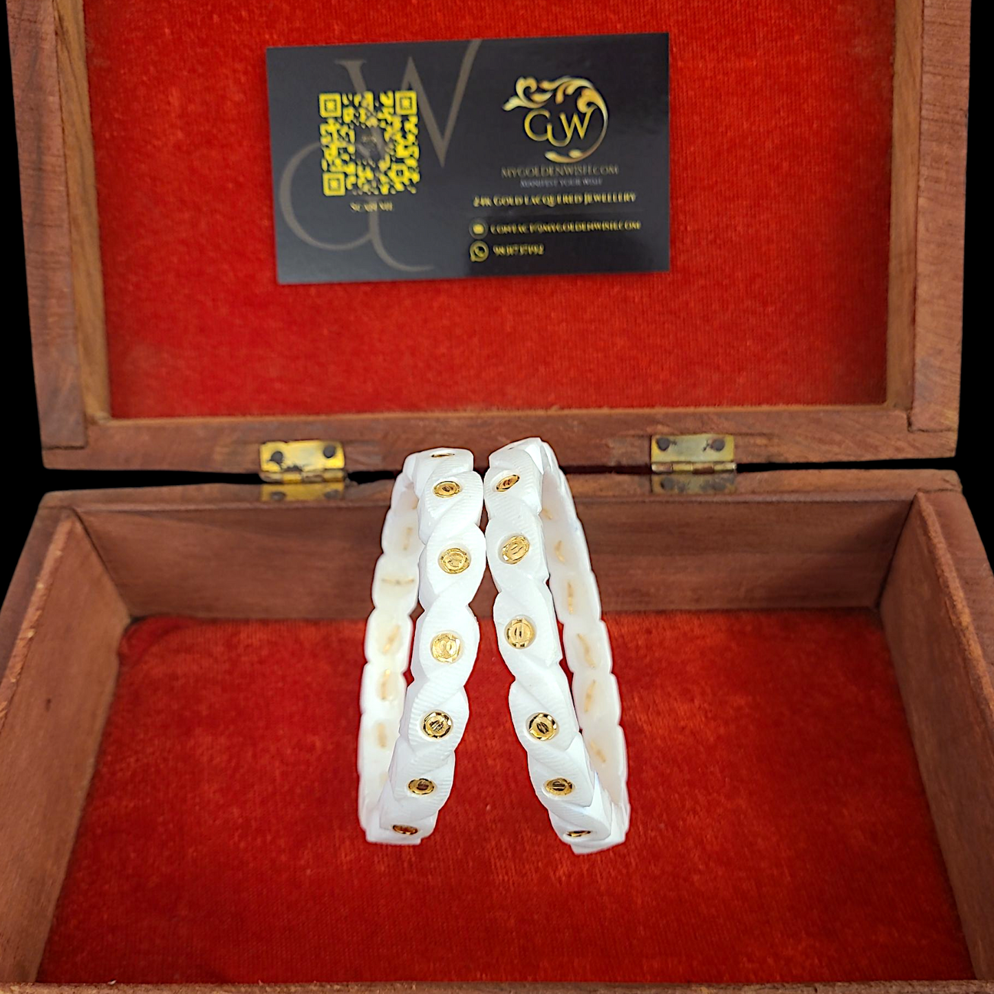 Exclusive Gold Plated Original Farfo Buti Sankha - My Golden Wish